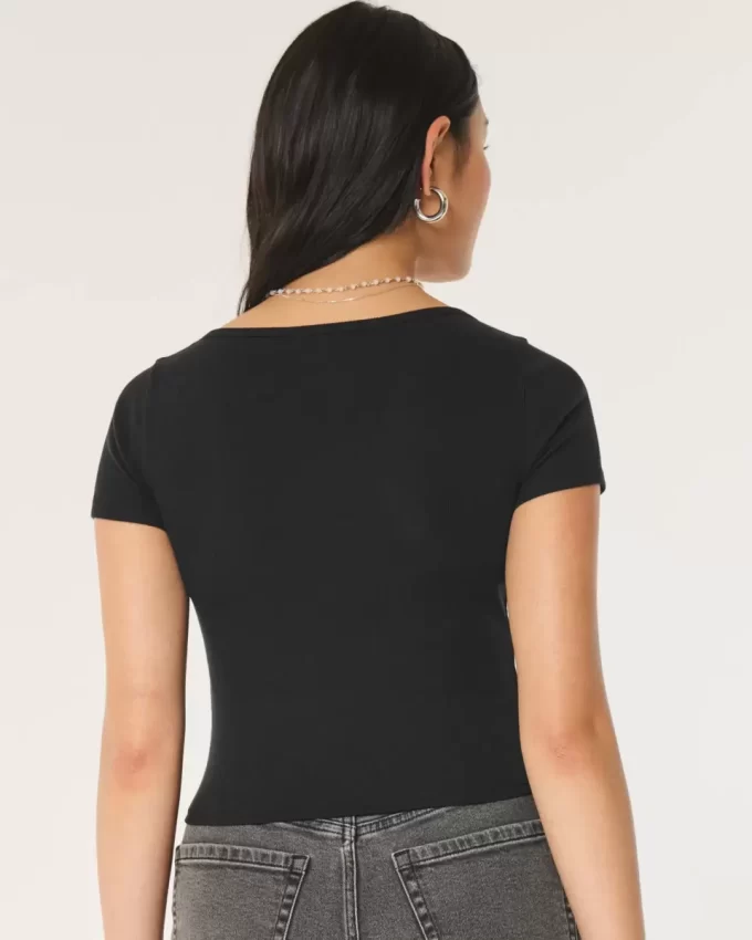 Ribbed Neck-neck Baby T-paita Ribbed Neck-neck Baby T-paita