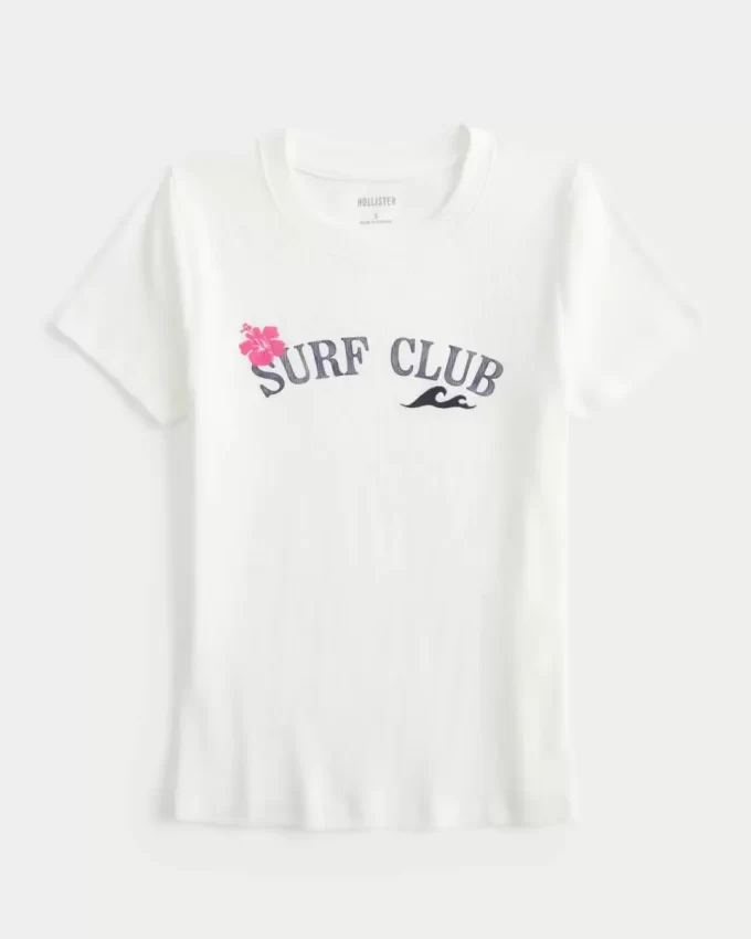 Ribbed Surf Club Graphic Baby T-paita