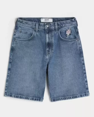 Rose Graphic Baggy Denim shortsit