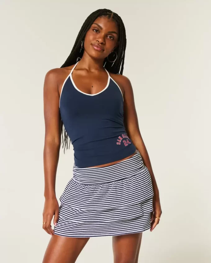 Ruffle Knit Mini Skort