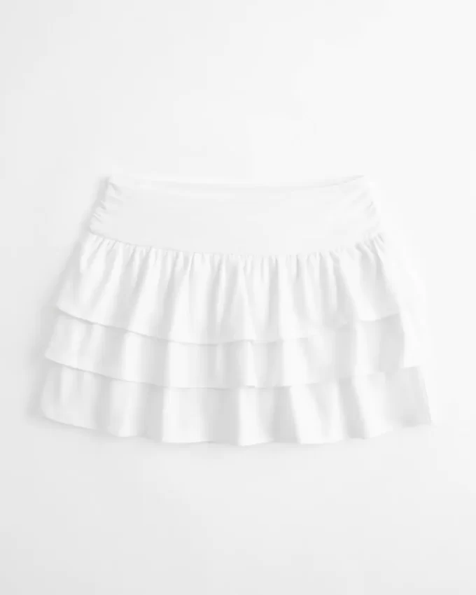 Ruffle Knit Mini Skort