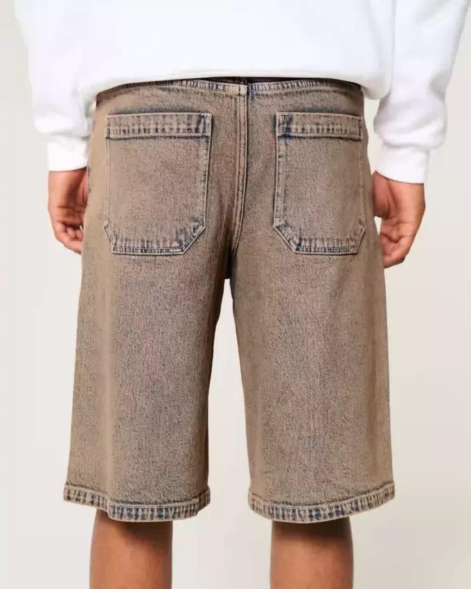 Ruskeat Overdye Super Baggy Denim shortsit