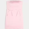 Satiininen olkaimeton bodycon-mekko