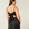 Satin Back Bow Bodycon -mekko Satin Back Bow Bodycon -mekko