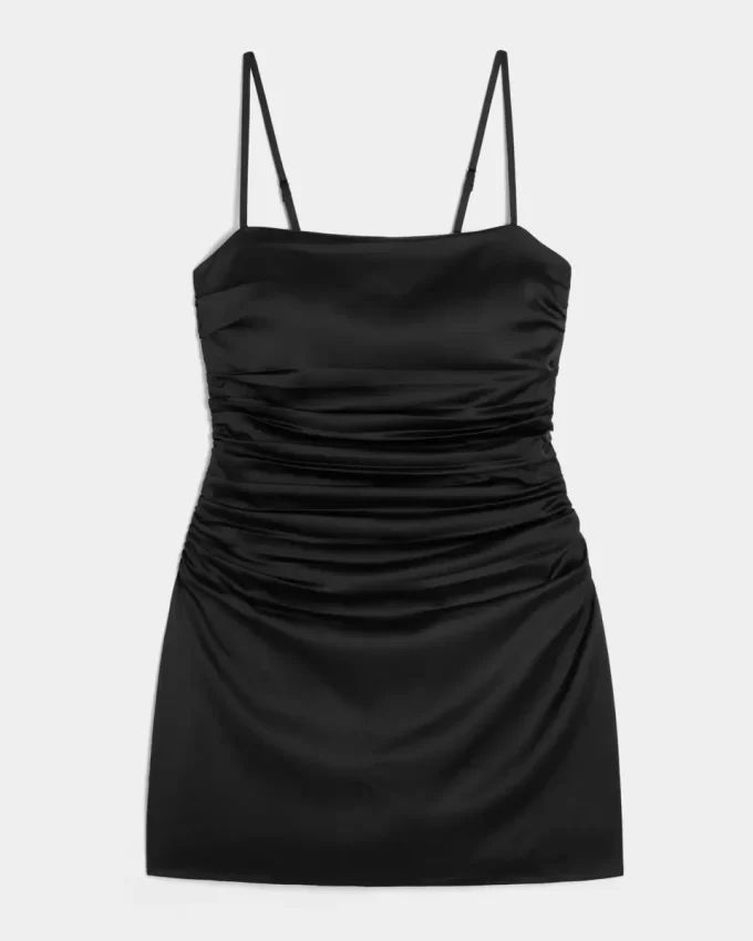 Satin Back Bow Bodycon -mekko Satin Back Bow Bodycon -mekko