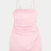 Satin Back Bow Bodycon -mekko Satin Back Bow Bodycon -mekko
