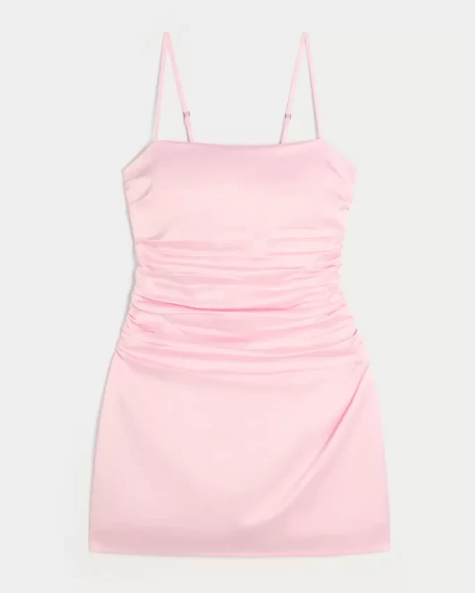 Satin Back Bow Bodycon -mekko Satin Back Bow Bodycon -mekko