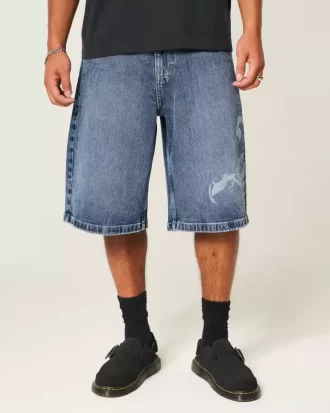 Scorpion Graphic Super Baggy Denim shortsit