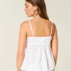Shimmer Brodeerattu Babydoll Top Shimmer Brodeerattu Babydoll Top