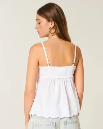 Shimmer Brodeerattu Babydoll Top