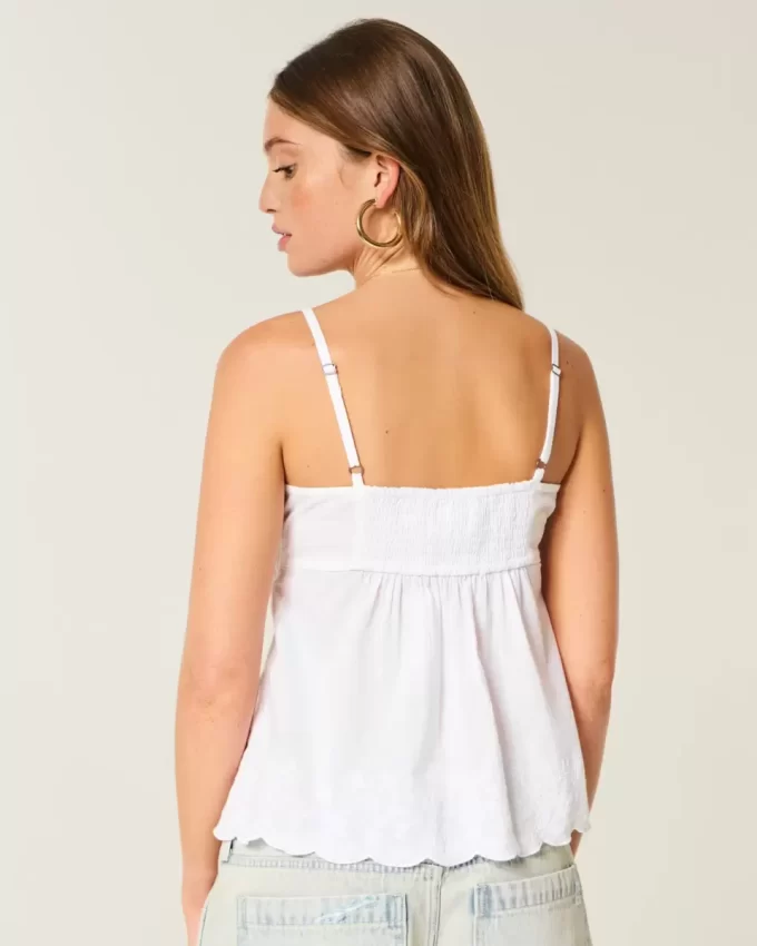 Shimmer Brodeerattu Babydoll Top Shimmer Brodeerattu Babydoll Top