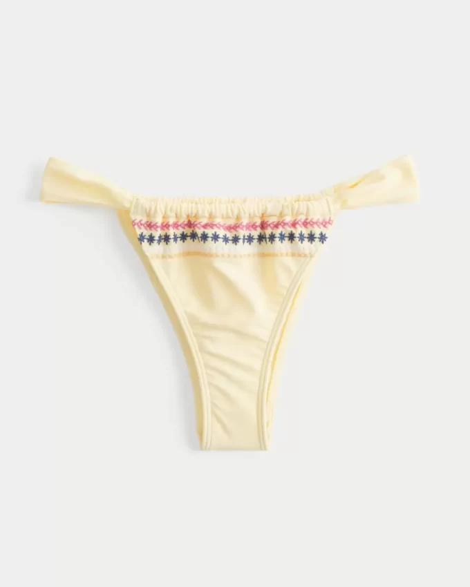 Sivuhihna Brodeerattu High-Legh-Pörssin bikinipohja Sivuhihna Brodeerattu High-Legh-Pörssin bikinipohja