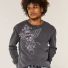 Skull Graphic Thermal Crew -paita Skull Graphic Thermal Crew -paita