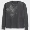 Skull Graphic Thermal Crew -paita Skull Graphic Thermal Crew -paita