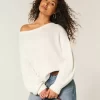 Slouchy off-the-shoulder villapaita