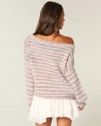 Slouchy off-the-shoulder villapaita