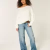 Slouchy off-the-shoulder villapaita