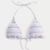 Smocked Halter Triangle Bikinitoppi Smocked Halter Triangle Bikinitoppi