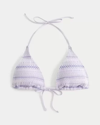 Smocked Halter Triangle Bikinitoppi