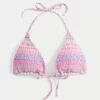 Smocked Halter Triangle Bikinitoppi Smocked Halter Triangle Bikinitoppi