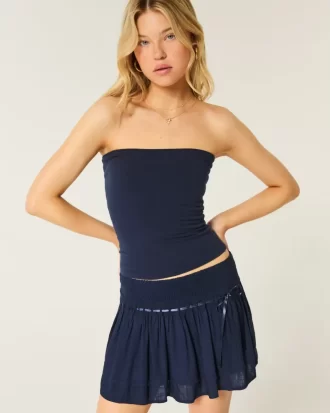 Smocked porrastettu Mini Skort