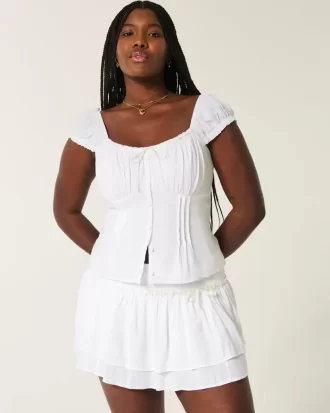 Smocked porrastettu Mini Skort
