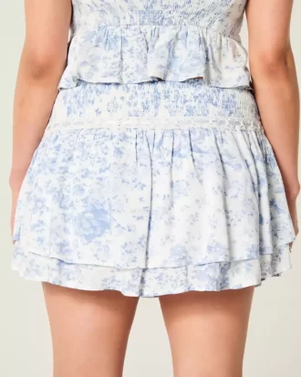 Smocked porrastettu Mini Skort Smocked porrastettu Mini Skort