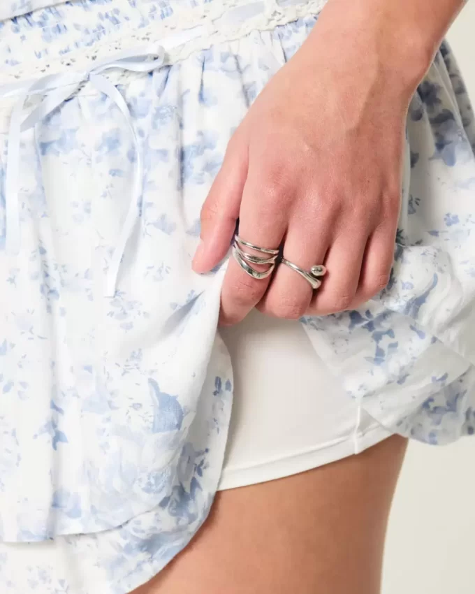 Smocked porrastettu Mini Skort