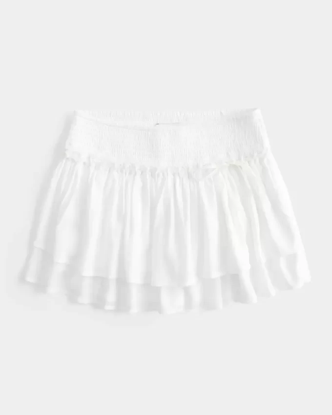 Smocked porrastettu Mini Skort