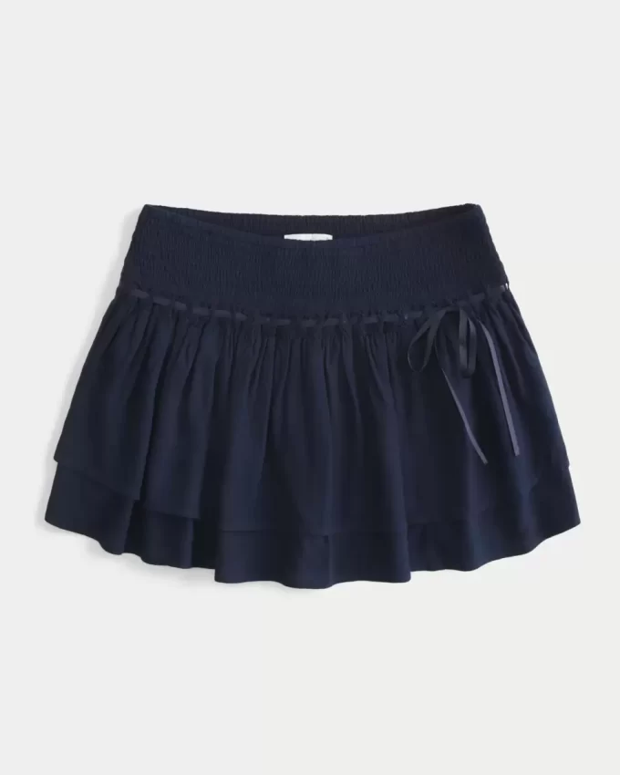 Smocked porrastettu Mini Skort