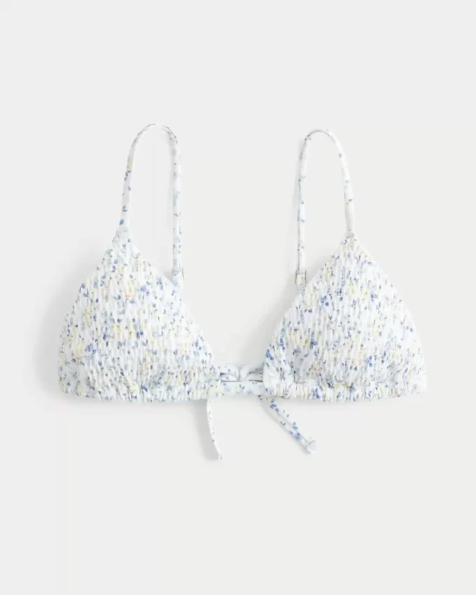 Smocked Triangle Bikini-toppi