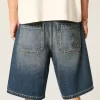 Snake Graphic Baggy Denim shortsit Snake Graphic Baggy Denim shortsit
