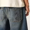 Snake Graphic Baggy Denim shortsit Snake Graphic Baggy Denim shortsit