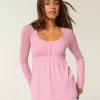 Solmittava Henley Babydoll -toppi Solmittava Henley Babydoll -toppi