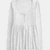 Solmittava Henley Babydoll -toppi Solmittava Henley Babydoll -toppi