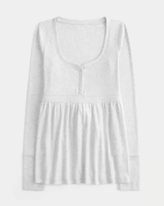 Solmittava Henley Babydoll -toppi Solmittava Henley Babydoll -toppi