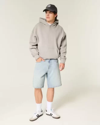 Star Graphic Baggy Denim shortsit