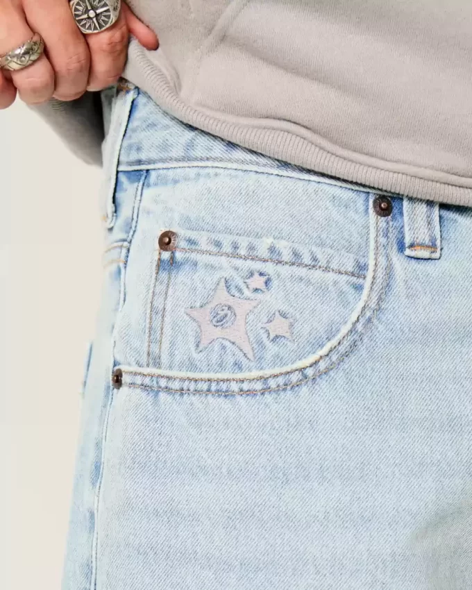 Star Graphic Baggy Denim shortsit Star Graphic Baggy Denim shortsit