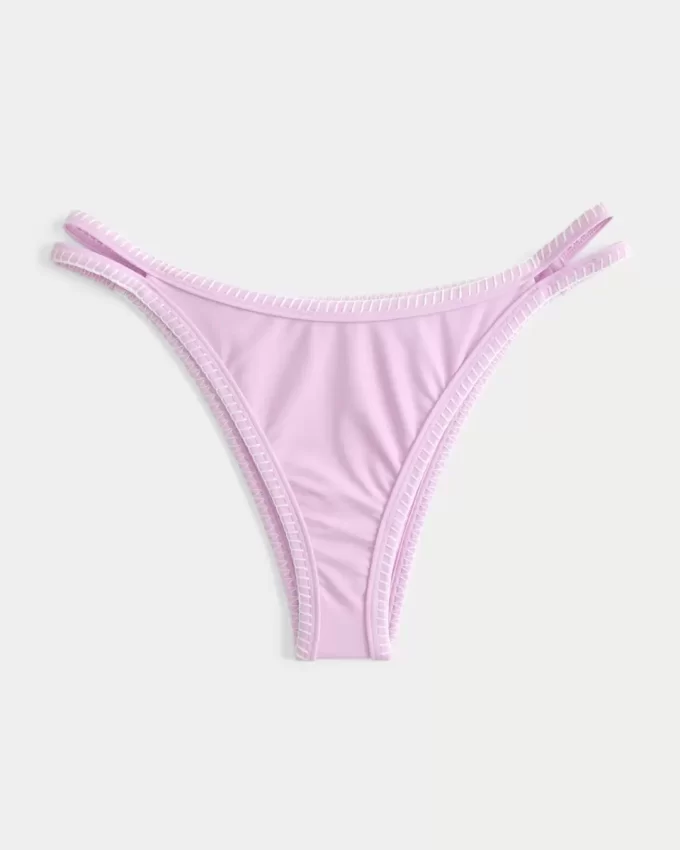 Strappy High-Leg pörröisin bikinipohja Strappy High-Leg pörröisin bikinipohja
