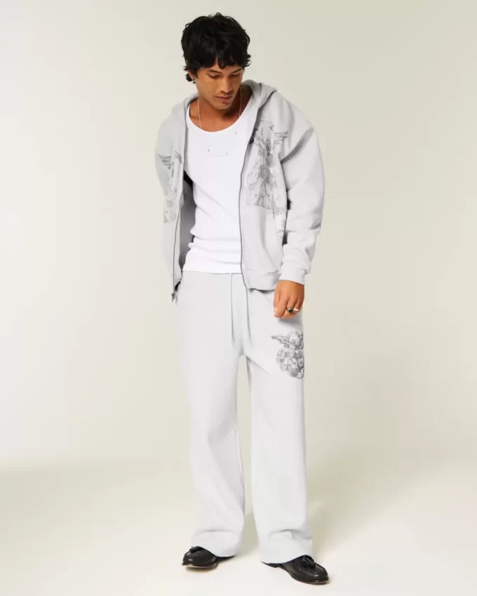 Super Baggy Angel Graphic collegehousut Super Baggy Angel Graphic collegehousut