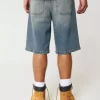 Taz Graphic Medium Wash Super Baggy Denim shortsit Taz Graphic Medium Wash Super Baggy Denim shortsit