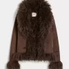 Tekoturkisvuorattu Faux Shearling -takki