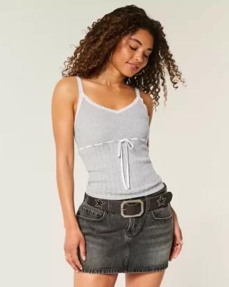 Tie-Front Sweater Tank