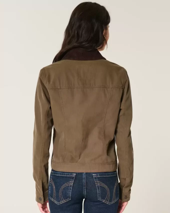 Twill vetoketjullinen takki