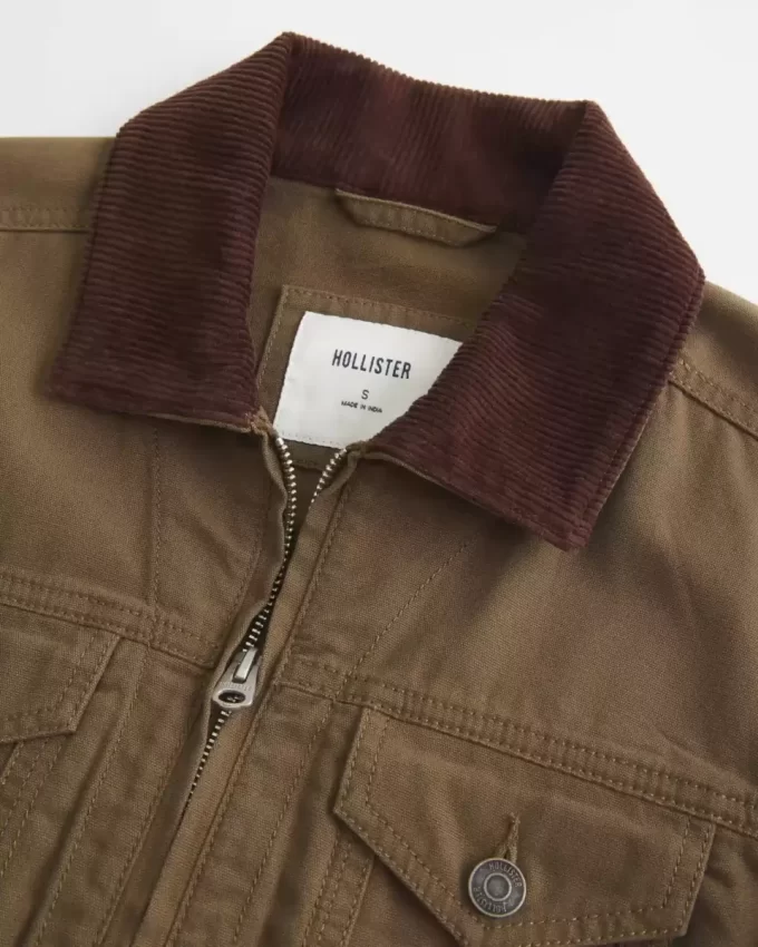 Twill vetoketjullinen takki