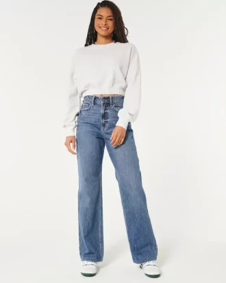 Ultra High-Rise Medium Wash Baggy Farkut