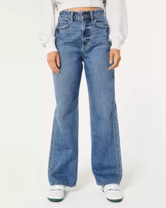 Ultra High-Rise Medium Wash Baggy Farkut