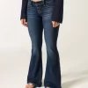 Ultra Low-Rise Dark Wash Flare Farkut Ultra Low-Rise Dark Wash Flare Farkut