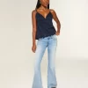 Ultra Low Rise Distressed Light Wash Sequin Flare Farkut Ultra Low Rise Distressed Light Wash Sequin Flare Farkut