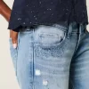 Ultra Low Rise Distressed Light Wash Sequin Flare Farkut Ultra Low Rise Distressed Light Wash Sequin Flare Farkut